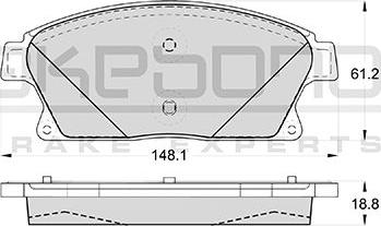 Akebono AN-4646WKE - Kit de plaquettes de frein, frein à disque cwaw.fr