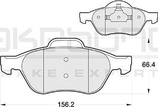 Akebono AN-4662K - Kit de plaquettes de frein, frein à disque cwaw.fr