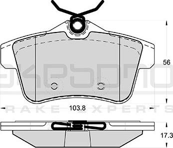 Akebono AN-4667K - Kit de plaquettes de frein, frein à disque cwaw.fr