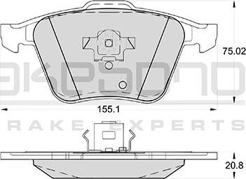 Akebono AN-4609K - Kit de plaquettes de frein, frein à disque cwaw.fr