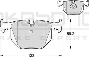 Akebono AN-4605K - Kit de plaquettes de frein, frein à disque cwaw.fr