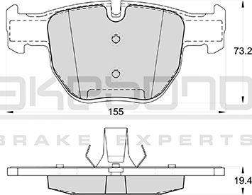 Akebono AN-4611K - Kit de plaquettes de frein, frein à disque cwaw.fr