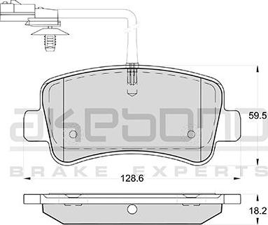 Akebono AN-4688WK - Kit de plaquettes de frein, frein à disque cwaw.fr