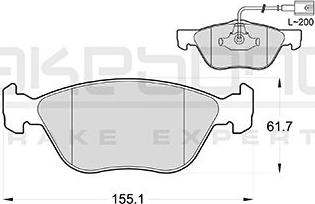 Akebono AN-4633WK - Kit de plaquettes de frein, frein à disque cwaw.fr