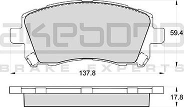 Akebono AN-463WK - Kit de plaquettes de frein, frein à disque cwaw.fr