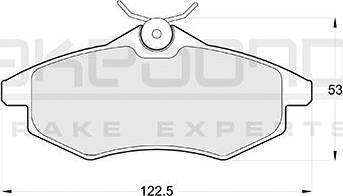 Akebono AN-4096K - Kit de plaquettes de frein, frein à disque cwaw.fr