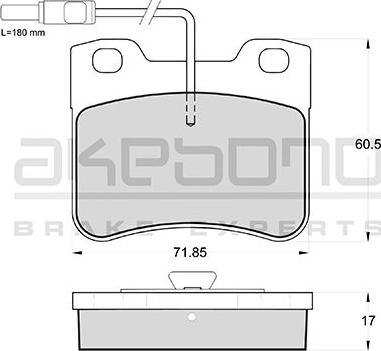 Akebono AN-4046WK - Kit de plaquettes de frein, frein à disque cwaw.fr