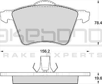 Akebono AN-4042WKE - Kit de plaquettes de frein, frein à disque cwaw.fr