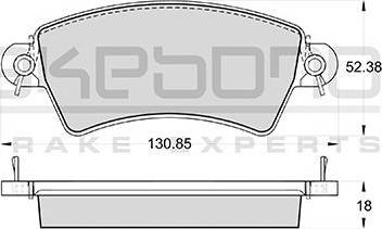 Akebono AN-4054K - Kit de plaquettes de frein, frein à disque cwaw.fr