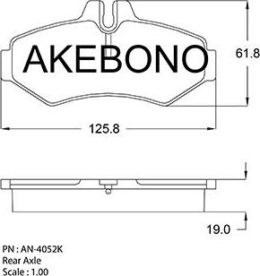 Akebono AN-4052KE - Kit de plaquettes de frein, frein à disque cwaw.fr