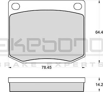 Akebono AN-4069K - Kit de plaquettes de frein, frein à disque cwaw.fr