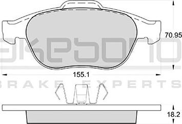 Akebono AN-4060KE - Kit de plaquettes de frein, frein à disque cwaw.fr