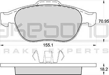 Akebono AN-4060K - Kit de plaquettes de frein, frein à disque cwaw.fr