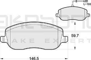 Akebono AN-4002WK - Kit de plaquettes de frein, frein à disque cwaw.fr