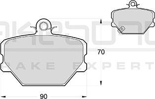 Akebono AN-4012WKE - Kit de plaquettes de frein, frein à disque cwaw.fr