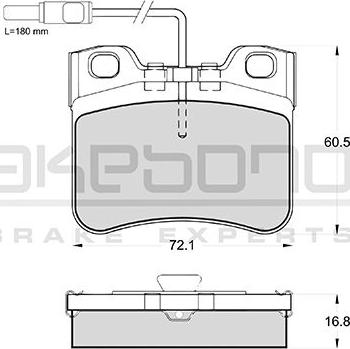 Akebono AN-4084WKE - Kit de plaquettes de frein, frein à disque cwaw.fr