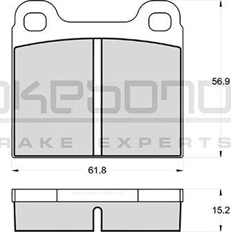 Akebono AN-4086KE - Kit de plaquettes de frein, frein à disque cwaw.fr