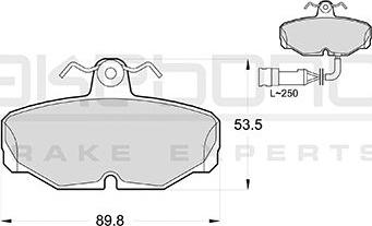 Akebono AN-4081WK - Kit de plaquettes de frein, frein à disque cwaw.fr