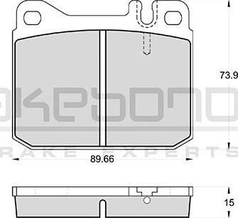 Akebono AN-4088KE - Kit de plaquettes de frein, frein à disque cwaw.fr