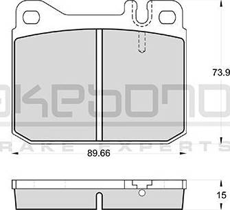 Akebono AN-4088K - Kit de plaquettes de frein, frein à disque cwaw.fr