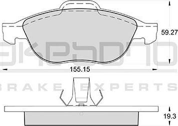 Akebono AN-4039WK - Kit de plaquettes de frein, frein à disque cwaw.fr