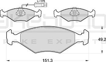 Akebono AN-4034WKE - Kit de plaquettes de frein, frein à disque cwaw.fr