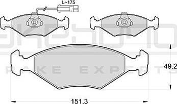 Akebono AN-4034WK - Kit de plaquettes de frein, frein à disque cwaw.fr