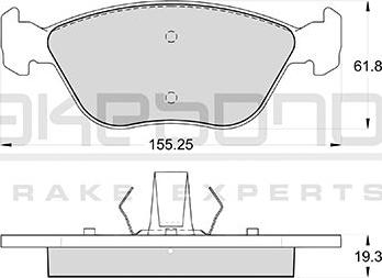 Akebono AN-4035WKE - Kit de plaquettes de frein, frein à disque cwaw.fr