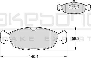 Akebono AN-4025KE - Kit de plaquettes de frein, frein à disque cwaw.fr