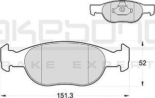 Akebono AN-4028K - Kit de plaquettes de frein, frein à disque cwaw.fr