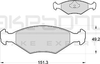 Akebono AN-4023KE - Kit de plaquettes de frein, frein à disque cwaw.fr