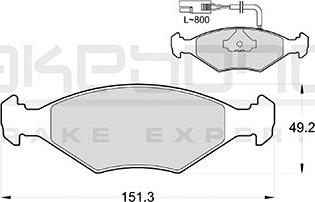 Akebono AN-4022WKE - Kit de plaquettes de frein, frein à disque cwaw.fr