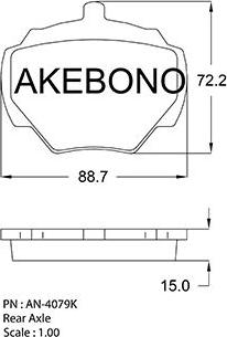 Akebono AN-4079KE - Kit de plaquettes de frein, frein à disque cwaw.fr