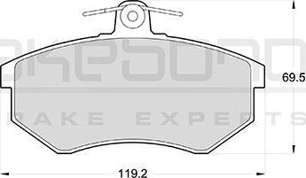 Akebono AN-4076K - Kit de plaquettes de frein, frein à disque cwaw.fr