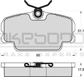 Akebono AN-4078K - Kit de plaquettes de frein, frein à disque cwaw.fr