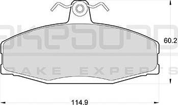 Akebono AN-4072K - Kit de plaquettes de frein, frein à disque cwaw.fr