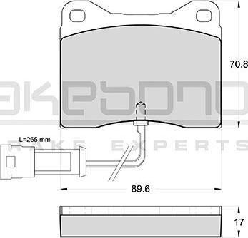 Akebono AN-4195WKE - Kit de plaquettes de frein, frein à disque cwaw.fr