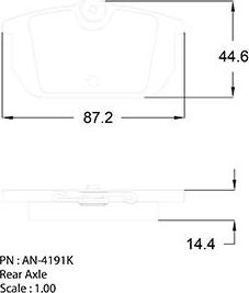 Akebono AN-4191KE - Kit de plaquettes de frein, frein à disque cwaw.fr