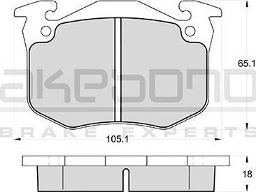 Akebono AN-4149WK - Kit de plaquettes de frein, frein à disque cwaw.fr