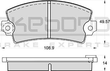 Akebono AN-4146WK - Kit de plaquettes de frein, frein à disque cwaw.fr