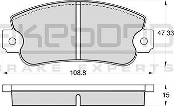 Akebono AN-4148WK - Kit de plaquettes de frein, frein à disque cwaw.fr