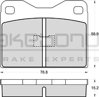 Akebono AN-4142KE - Kit de plaquettes de frein, frein à disque cwaw.fr