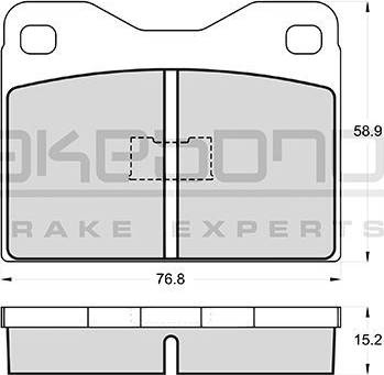 Akebono AN-4142K - Kit de plaquettes de frein, frein à disque cwaw.fr