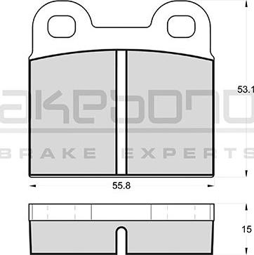 Akebono AN-4156K - Kit de plaquettes de frein, frein à disque cwaw.fr