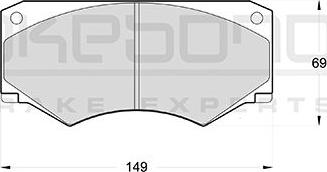 Akebono AN-4150KE - Kit de plaquettes de frein, frein à disque cwaw.fr