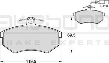 Akebono AN-4169WK - Kit de plaquettes de frein, frein à disque cwaw.fr