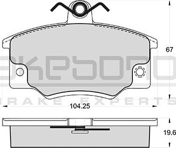 Akebono AN-4166WKE - Kit de plaquettes de frein, frein à disque cwaw.fr