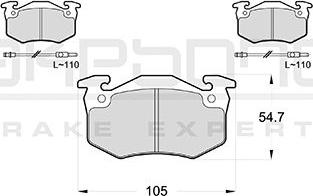 Akebono AN-4168WKE - Kit de plaquettes de frein, frein à disque cwaw.fr