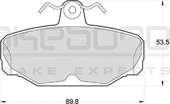 Akebono AN-4104K - Kit de plaquettes de frein, frein à disque cwaw.fr