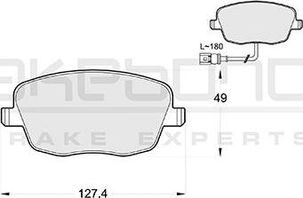 Akebono AN-4100WKE - Kit de plaquettes de frein, frein à disque cwaw.fr